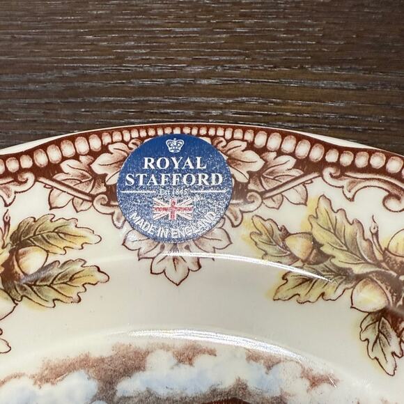 New Royal Stafford turkey Thanksgiving 8.25" Dinner Plates -listing is Set of 4 - Picture 4 of 5